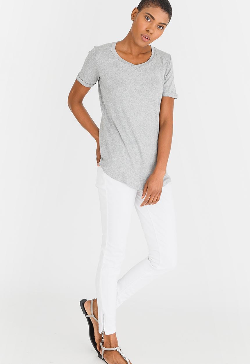 edit - High-Low Tee Grey Melange