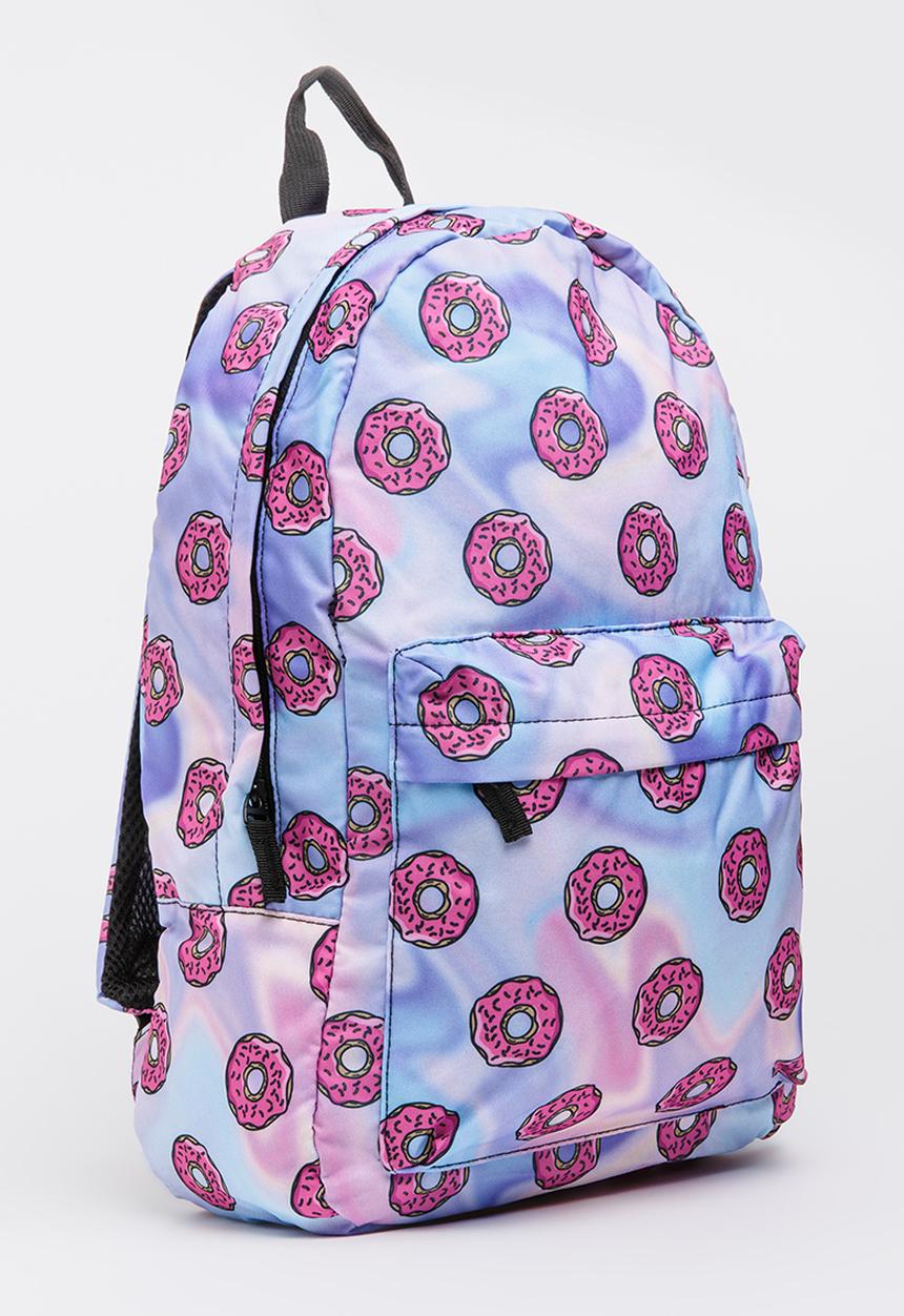 Pop Candy - Donut Printed Backpack Multi-colour