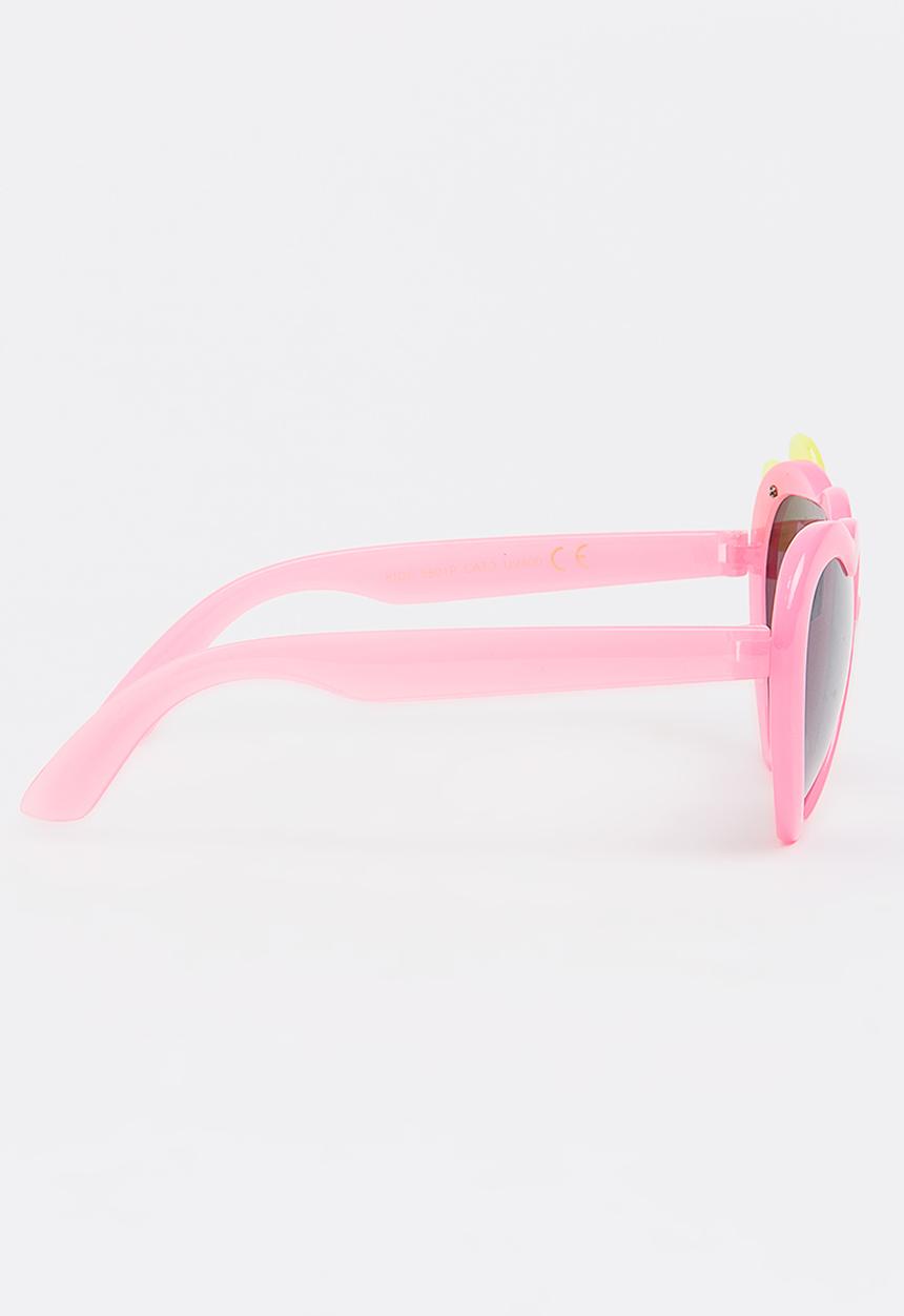 Jewels and Lace - Heart Bow Sunglasses Mid Pink