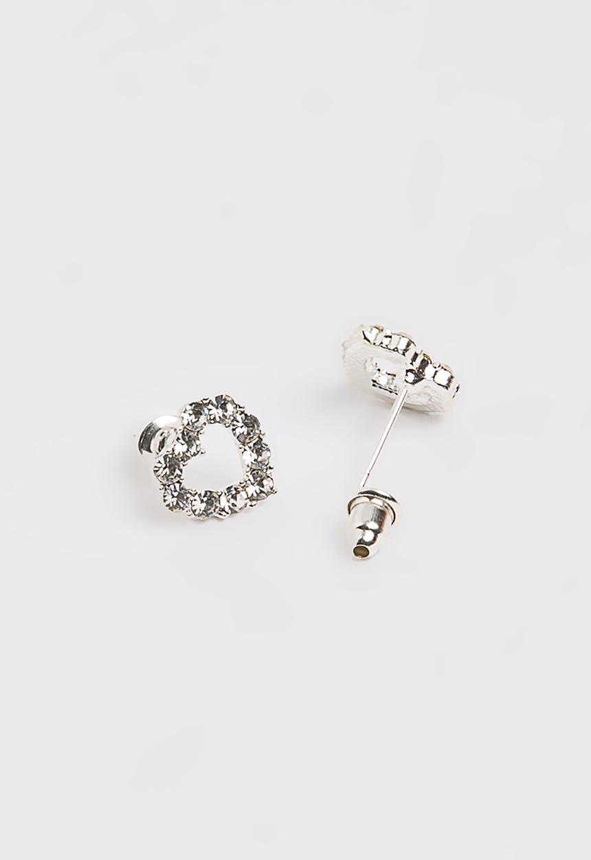 Jewels and Lace - Heart Rose Earrings Multi-colour