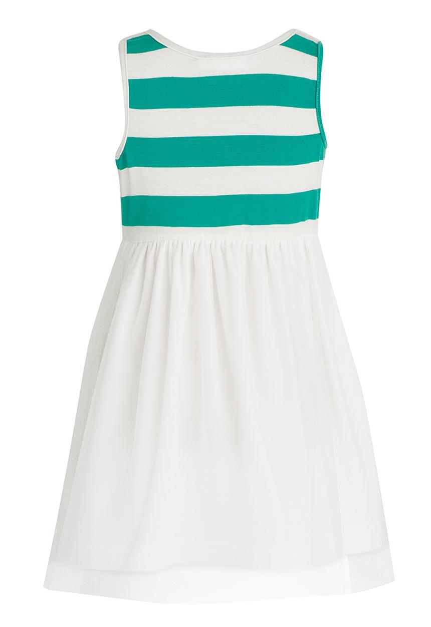 See-Saw - High Waist Dress with Mesh Milk