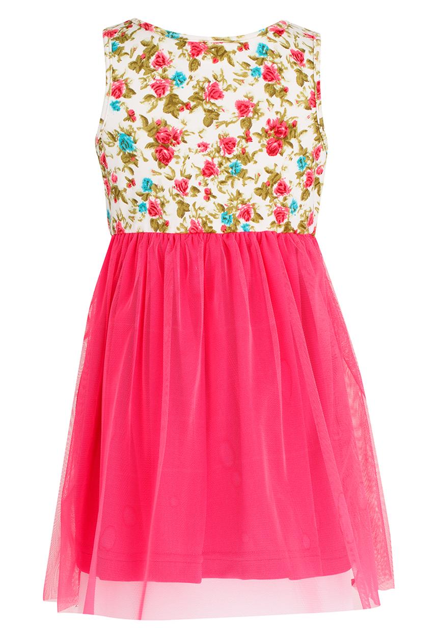 See-Saw - High Waist Dress with Mesh Mid Pink