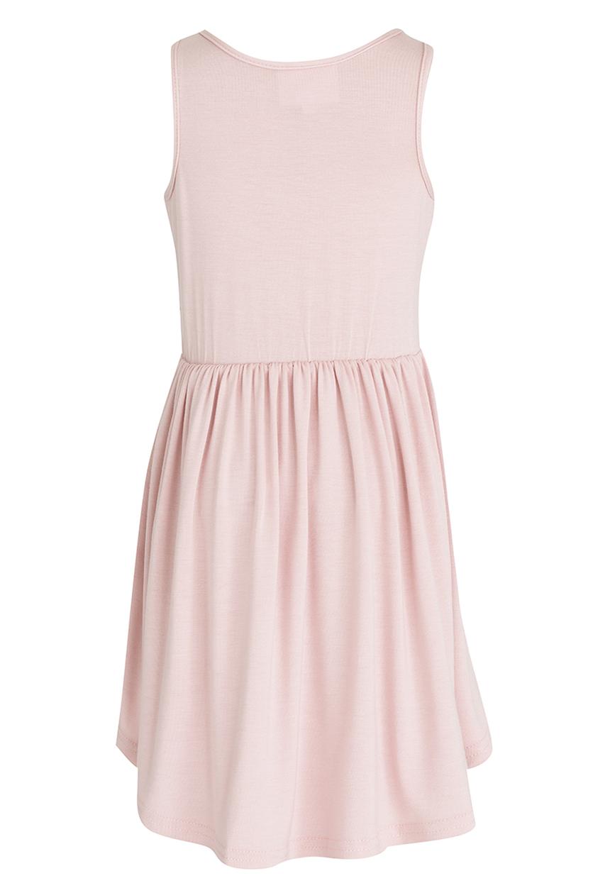 See-Saw - Hi-Low Dress with Lace Bodice Pale Pink