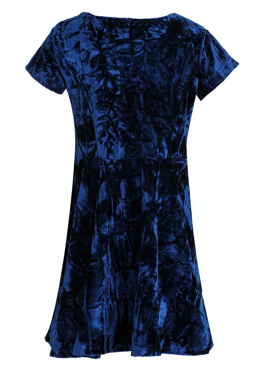 See-Saw - Velour Cap Sleeve Dress Navy