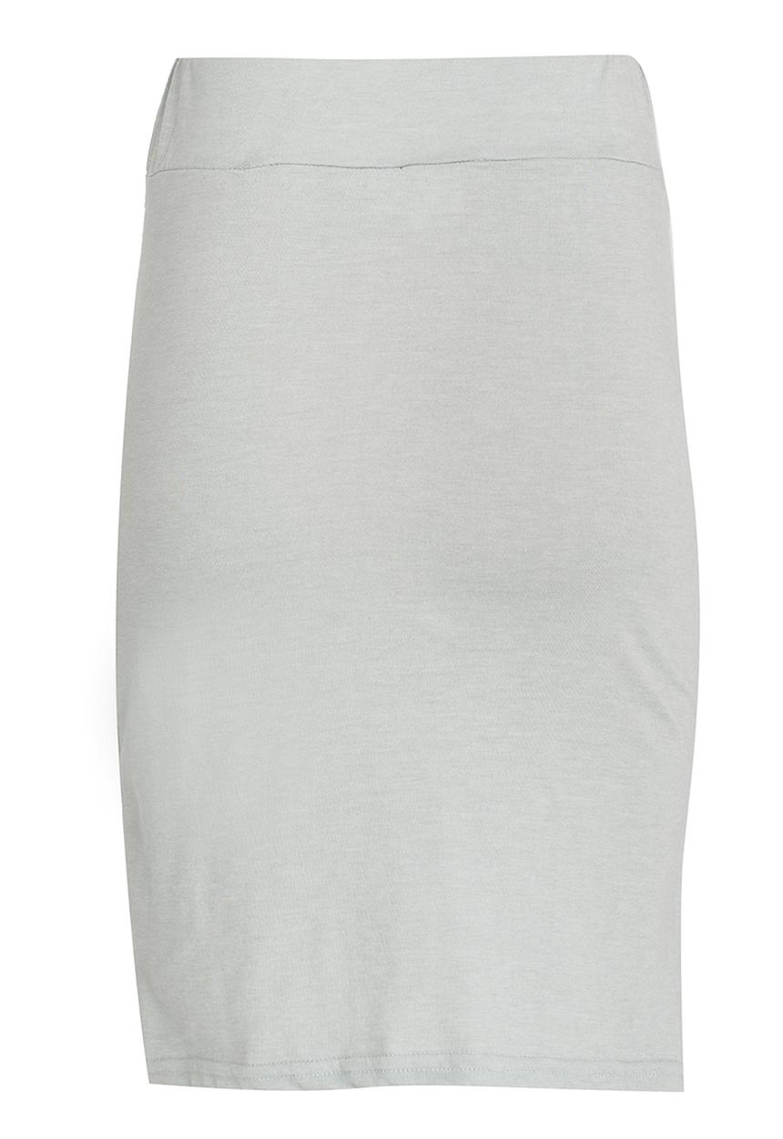 Rebel Republic - Bodycon Skirt with Side Pleats Grey