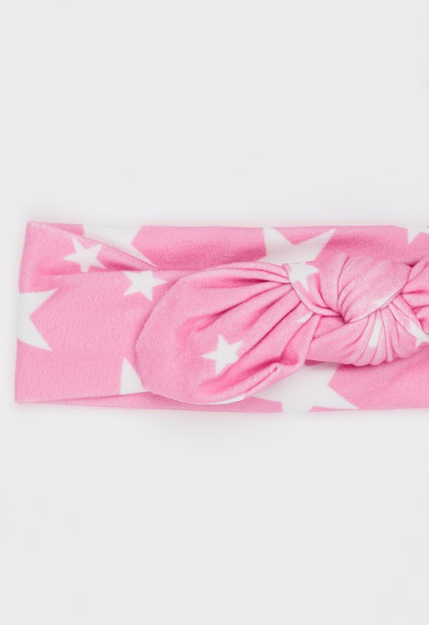 Pop Candy - Printed Star Headband Mid Pink
