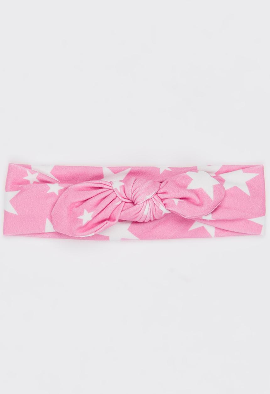 Pop Candy - Printed Star Headband Mid Pink