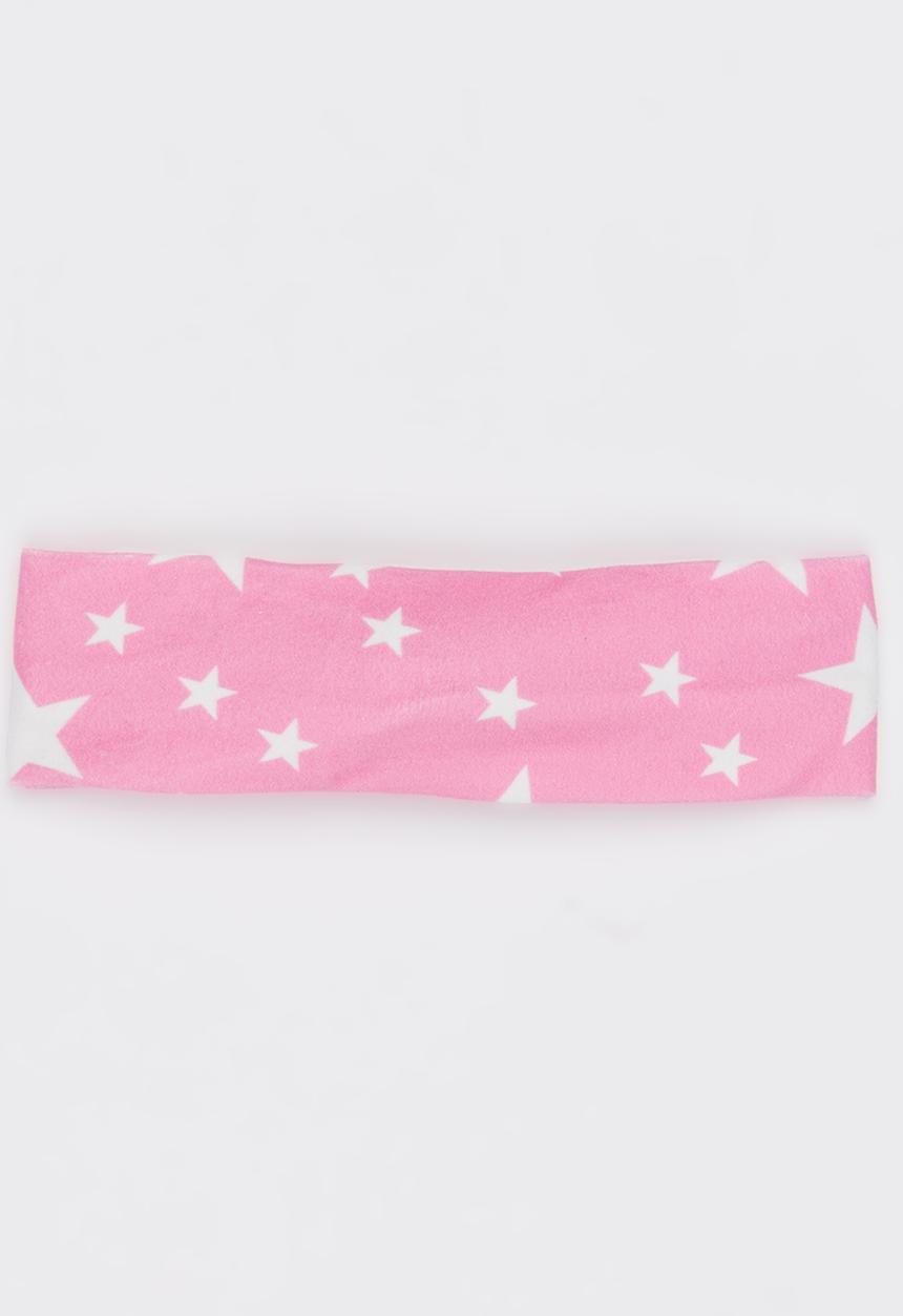 Pop Candy - Printed Star Headband Mid Pink