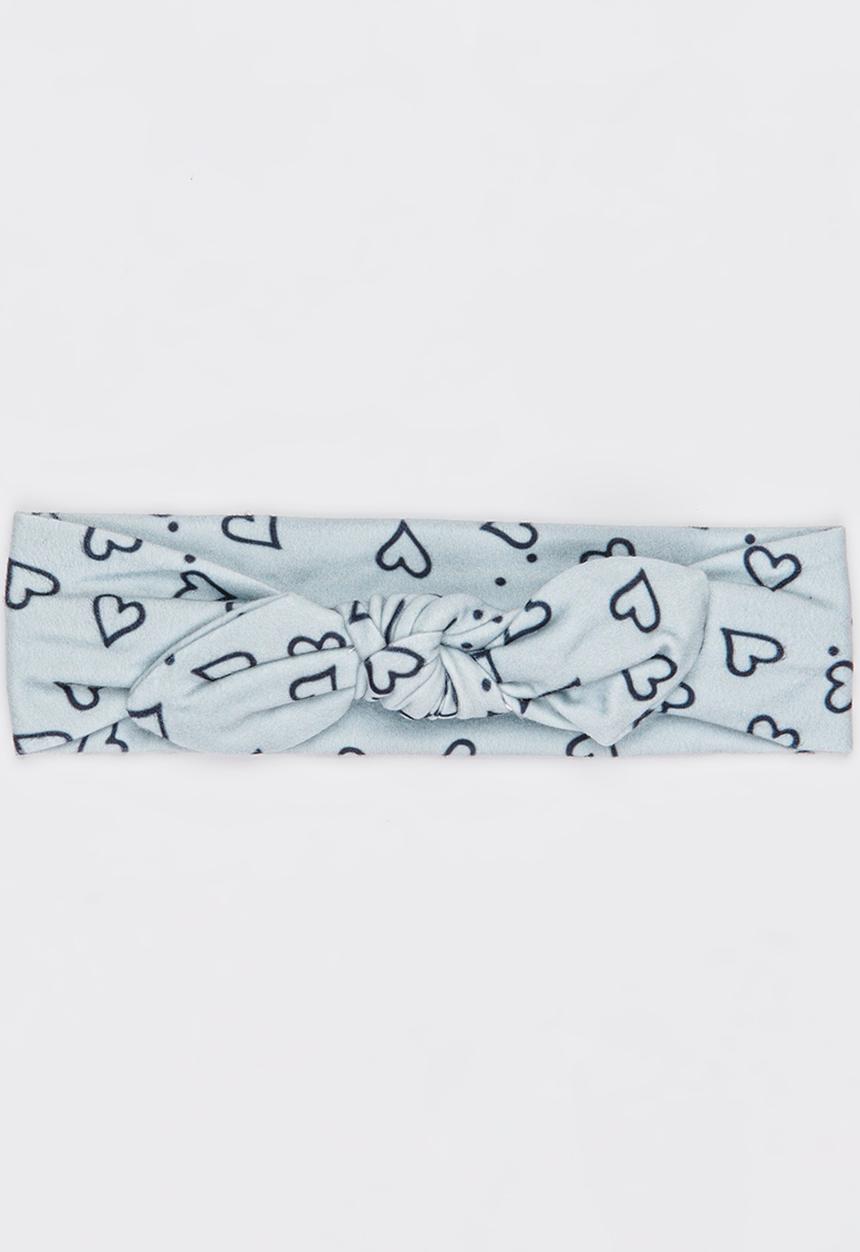 Pop Candy - Printed Heart Headband Grey