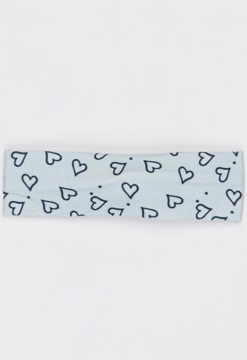 Pop Candy - Printed Heart Headband Grey