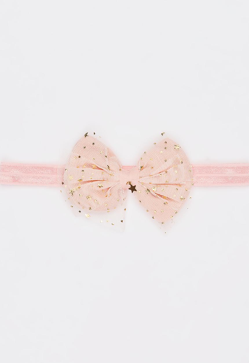 Pop Candy - Bow Headband with Star Embellishment Pale Pink