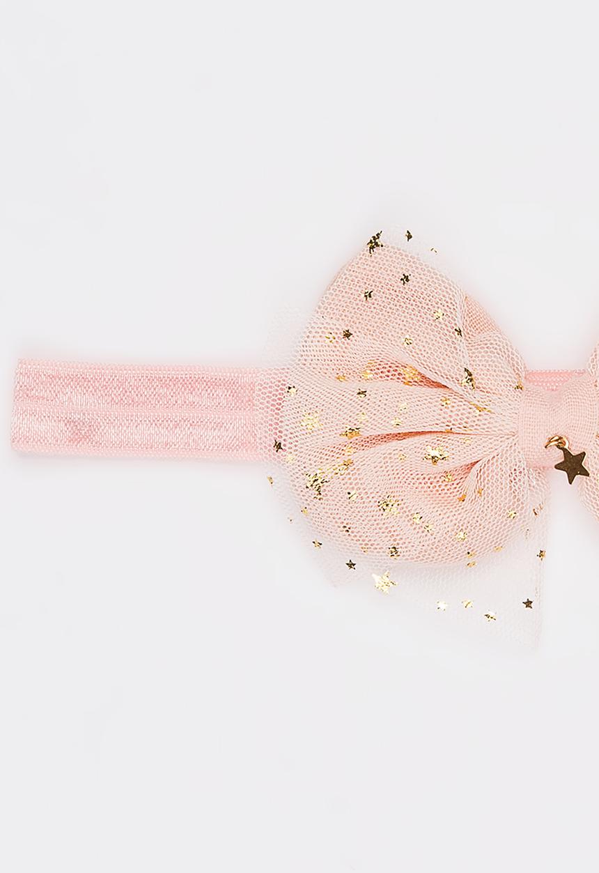 Pop Candy - Bow Headband with Star Embellishment Pale Pink