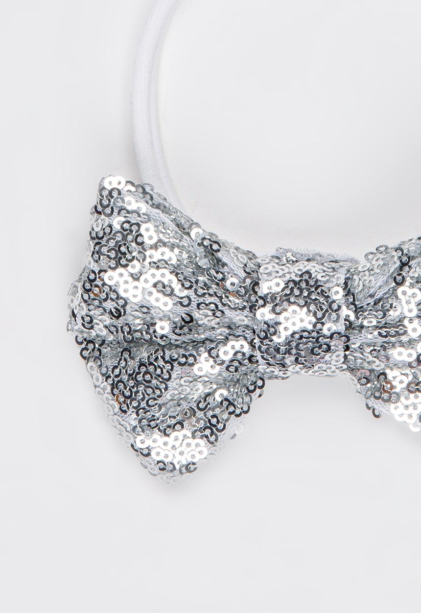 Pop Candy - Sequin Bow Headband Silver