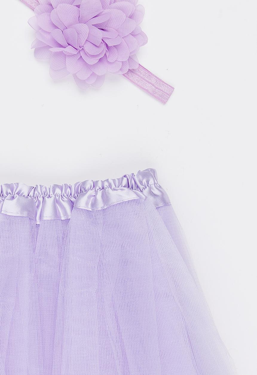 Pop Candy - Headband and Skirt Set Pale Purple