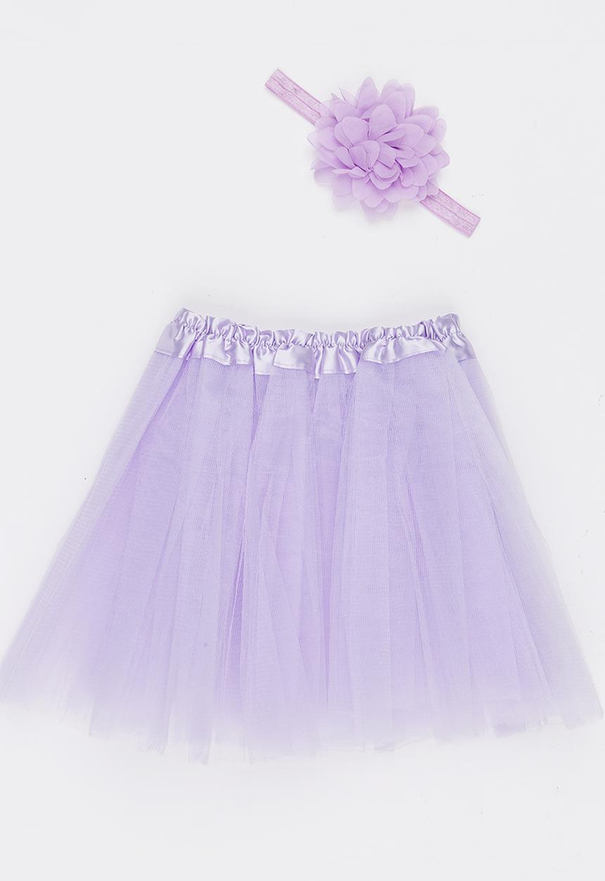 Pop Candy - Headband and Skirt Set Pale Purple