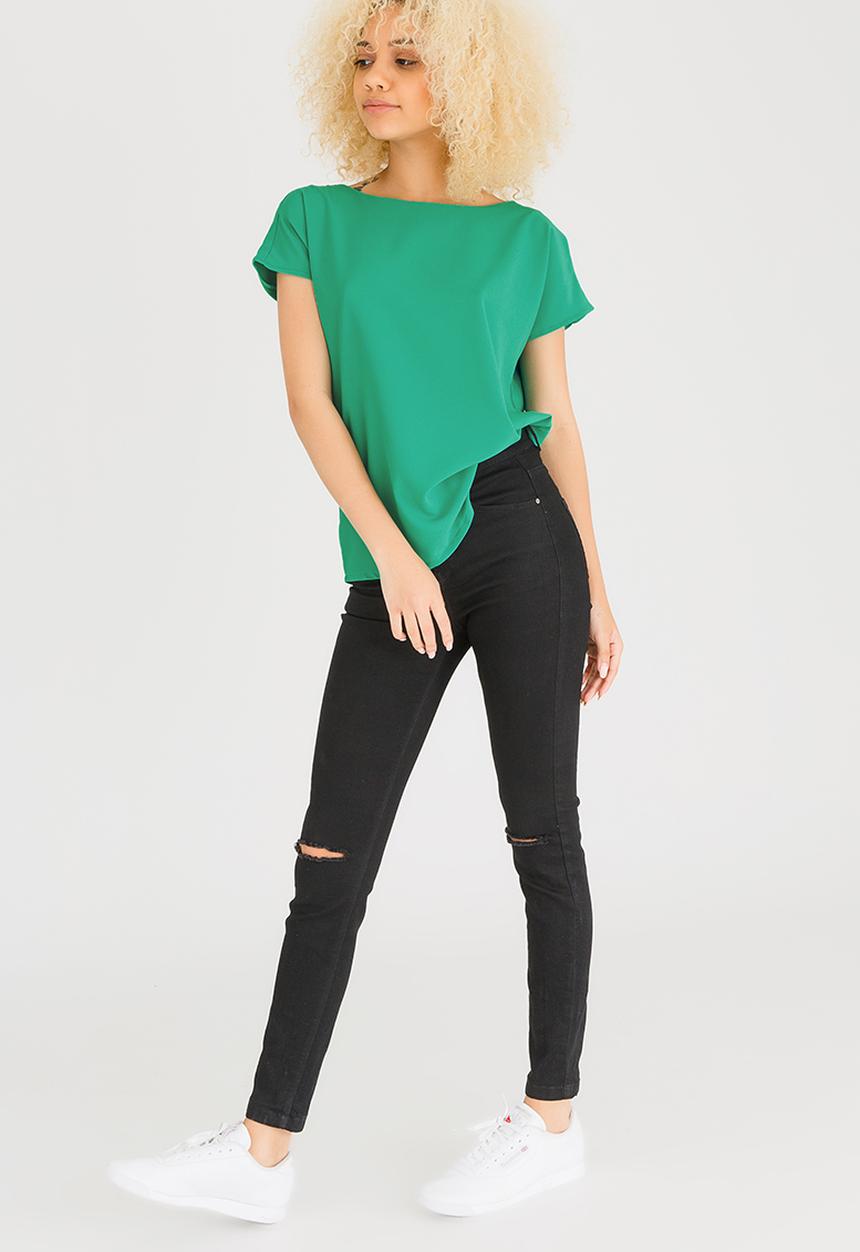c(inch) - Open Back Blouse Green