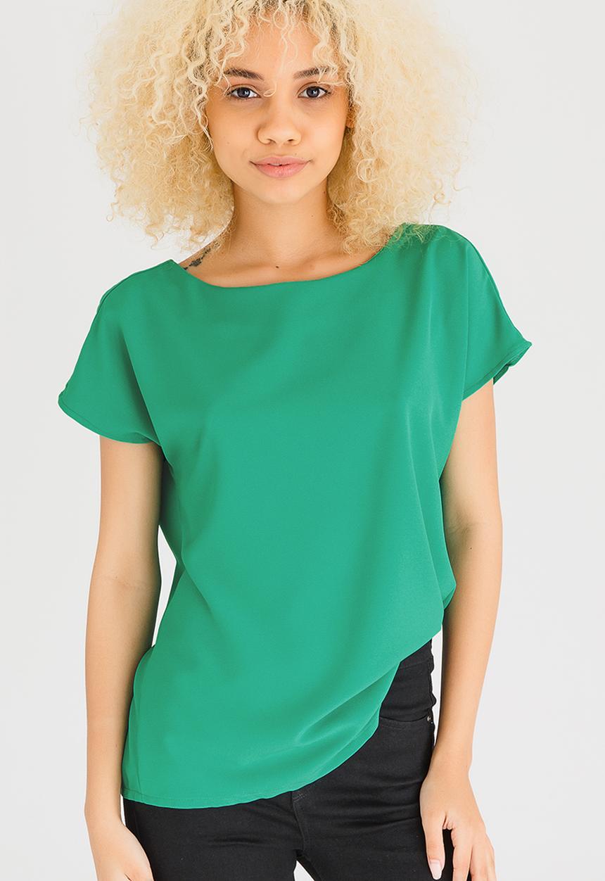 c(inch) - Open Back Blouse Green