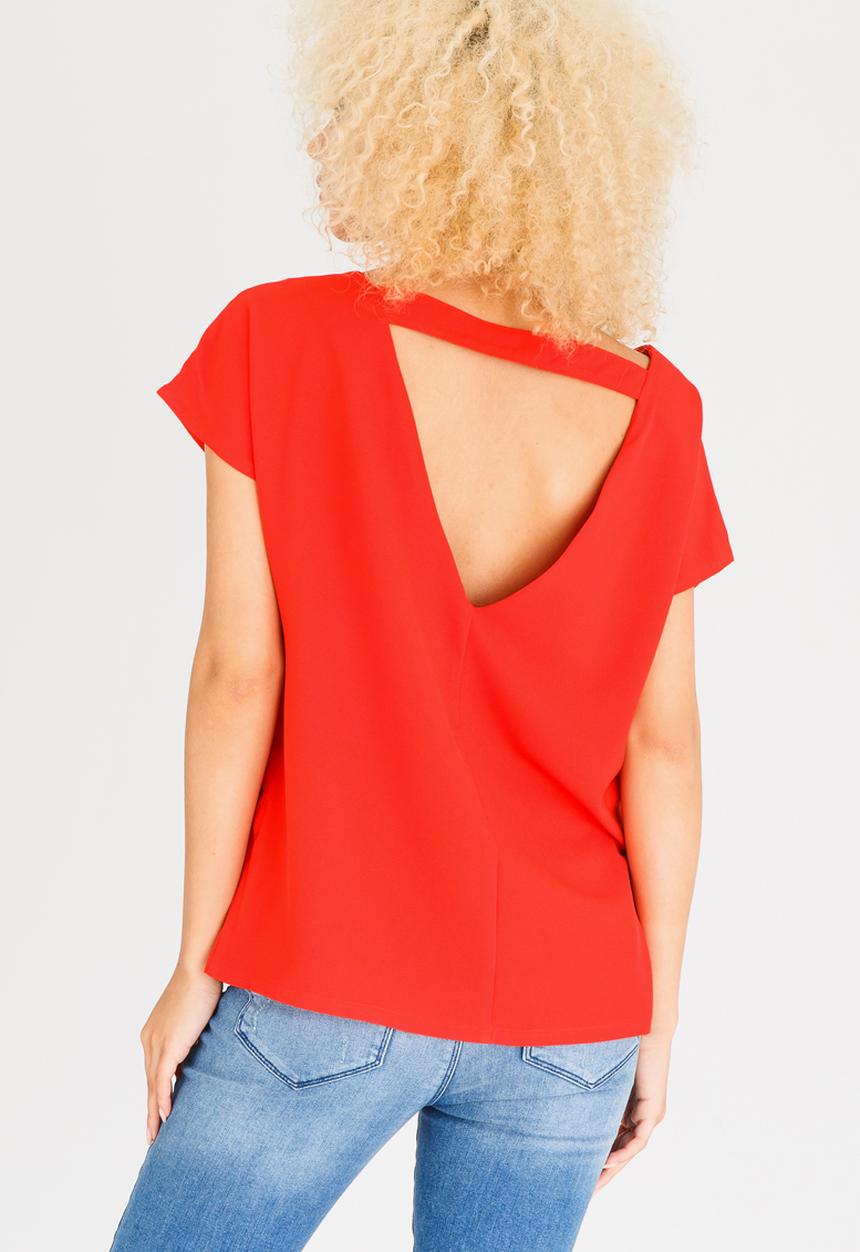 c(inch) - Open Back Blouse Orange