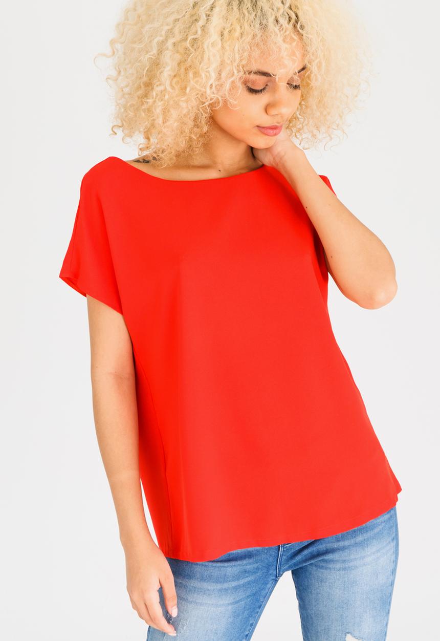 c(inch) - Open Back Blouse Orange