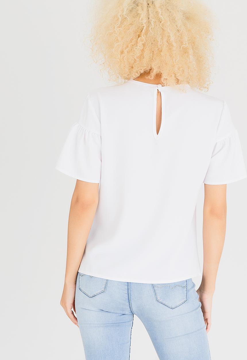 c(inch) - Frill Detail Blouse White