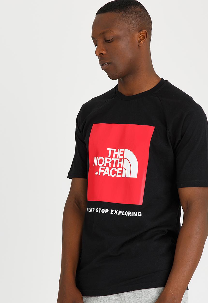 DNU - The North Face - Raglan Red Box Tee Black