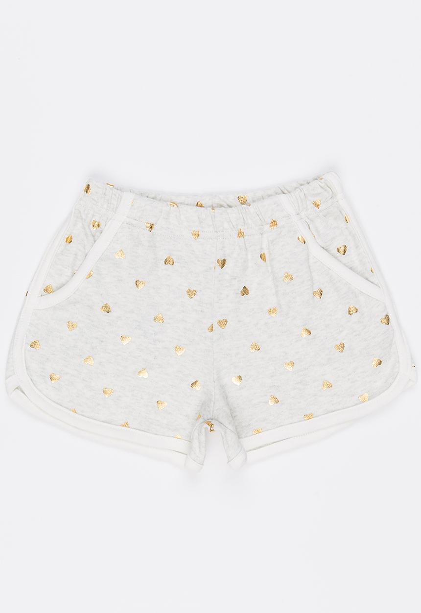 Pop Candy - Printed Shorts Stone/Beige