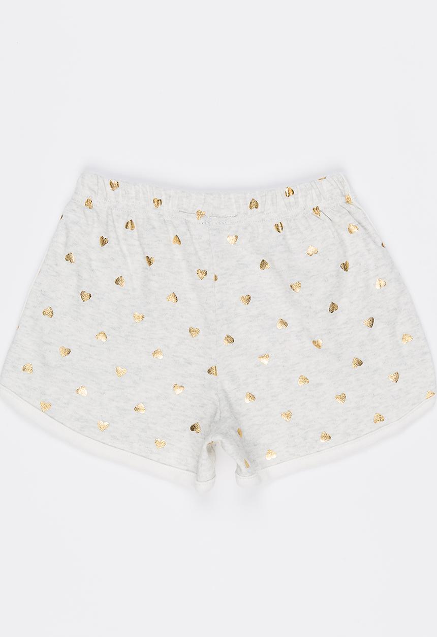 Pop Candy - Printed Shorts Stone/Beige