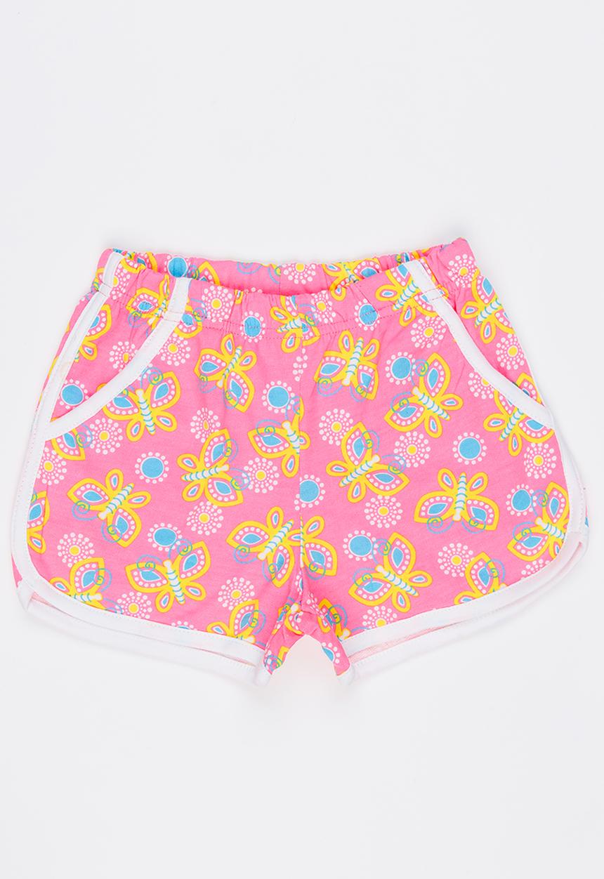 Pop Candy - Printed Heart  Shorts Mid Pink