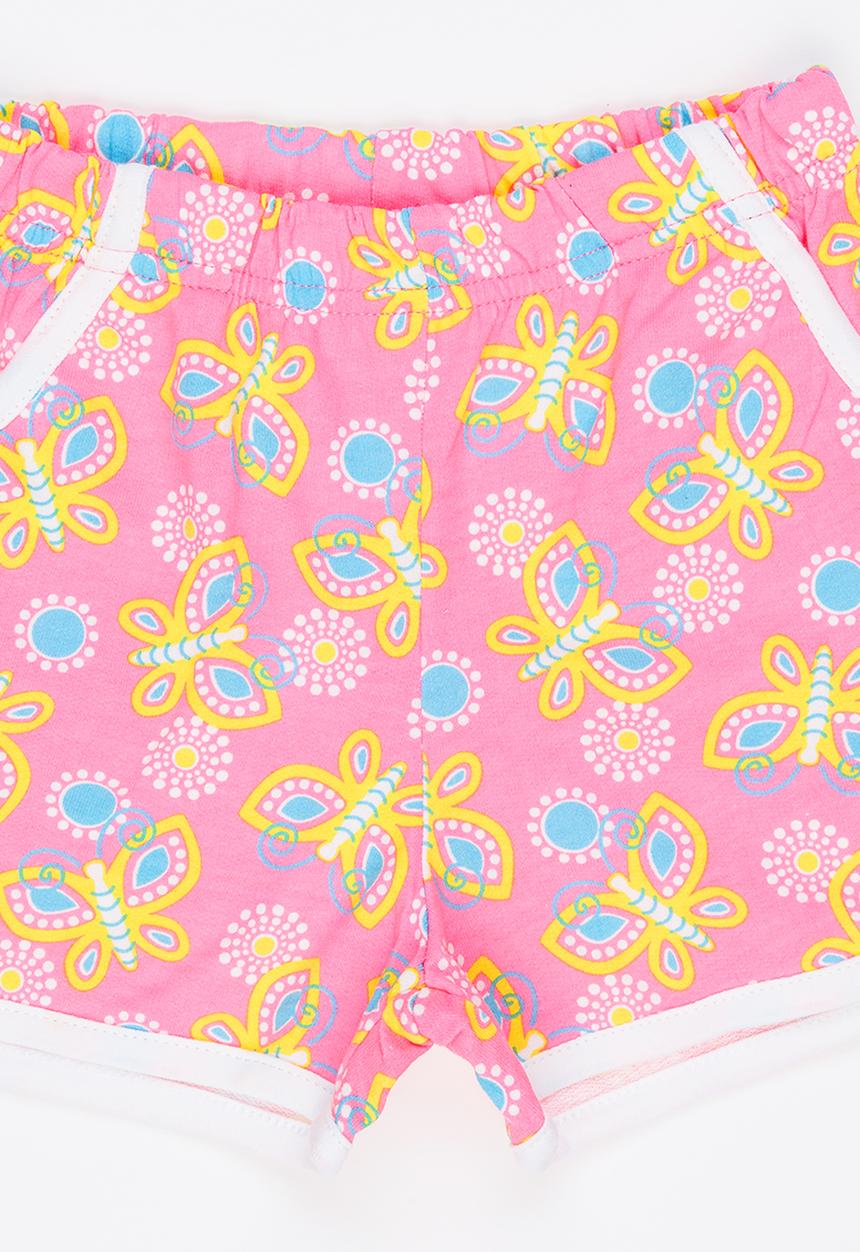 Pop Candy - Printed Heart  Shorts Mid Pink
