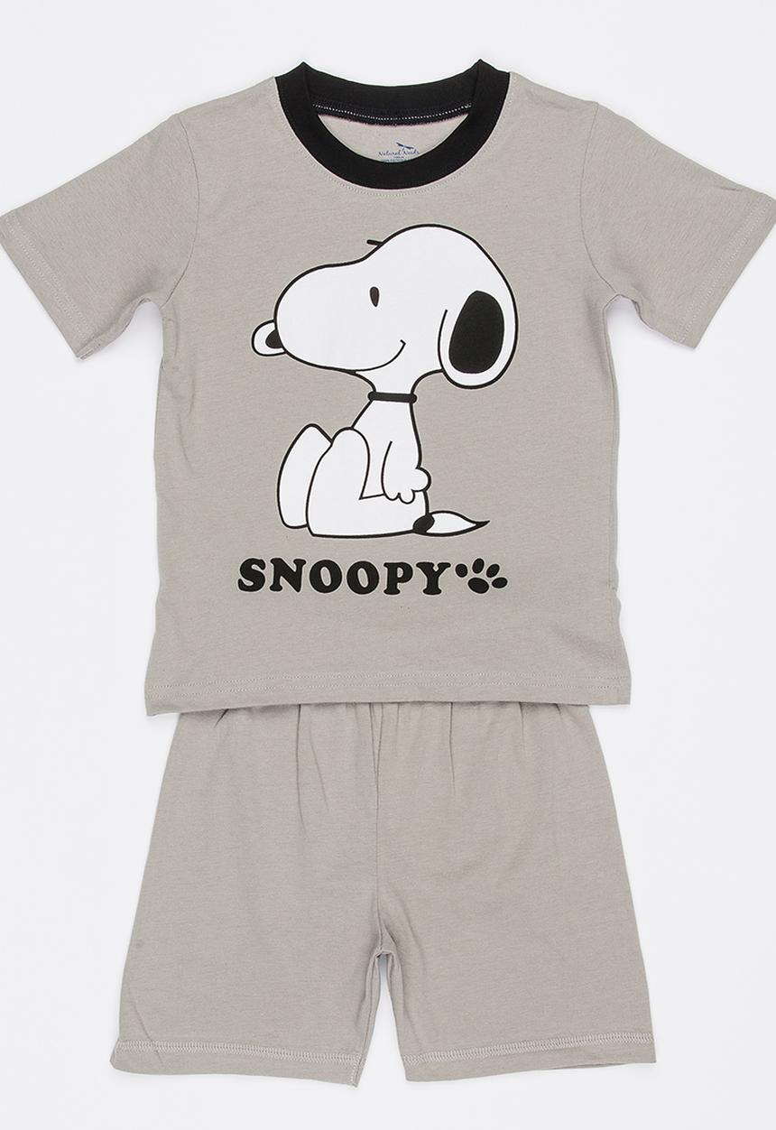 Pop Candy - Printed PJ Set Grey