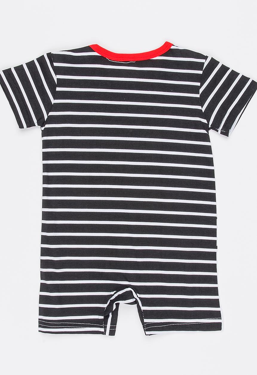 Pop Candy - Zebra Romper Black and White