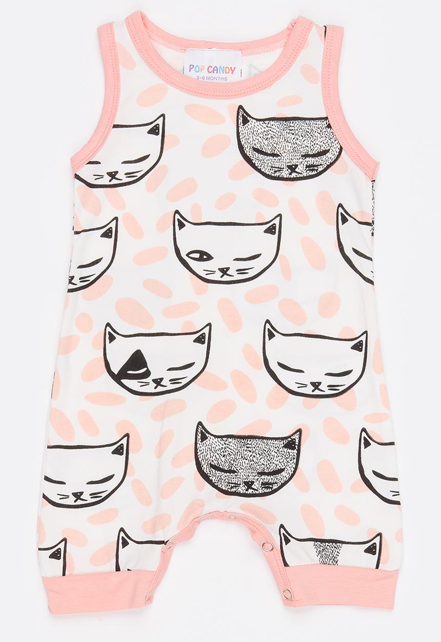 Pop Candy - Sleeveless Romper Mid Pink