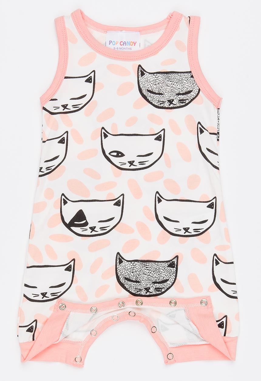 Pop Candy - Sleeveless Romper Mid Pink