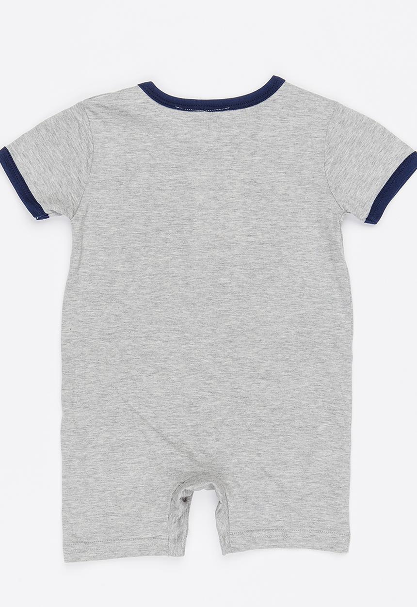 Pop Candy - Dino Romper Grey
