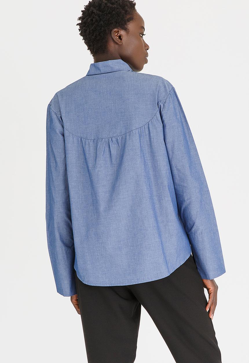 Somerset Jane - Blair Collar Shirt Mid Blue