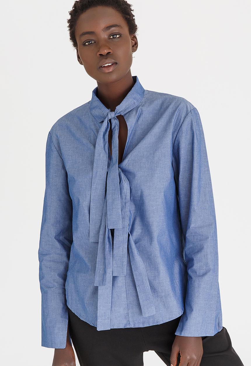 Somerset Jane - Blair Collar Shirt Mid Blue