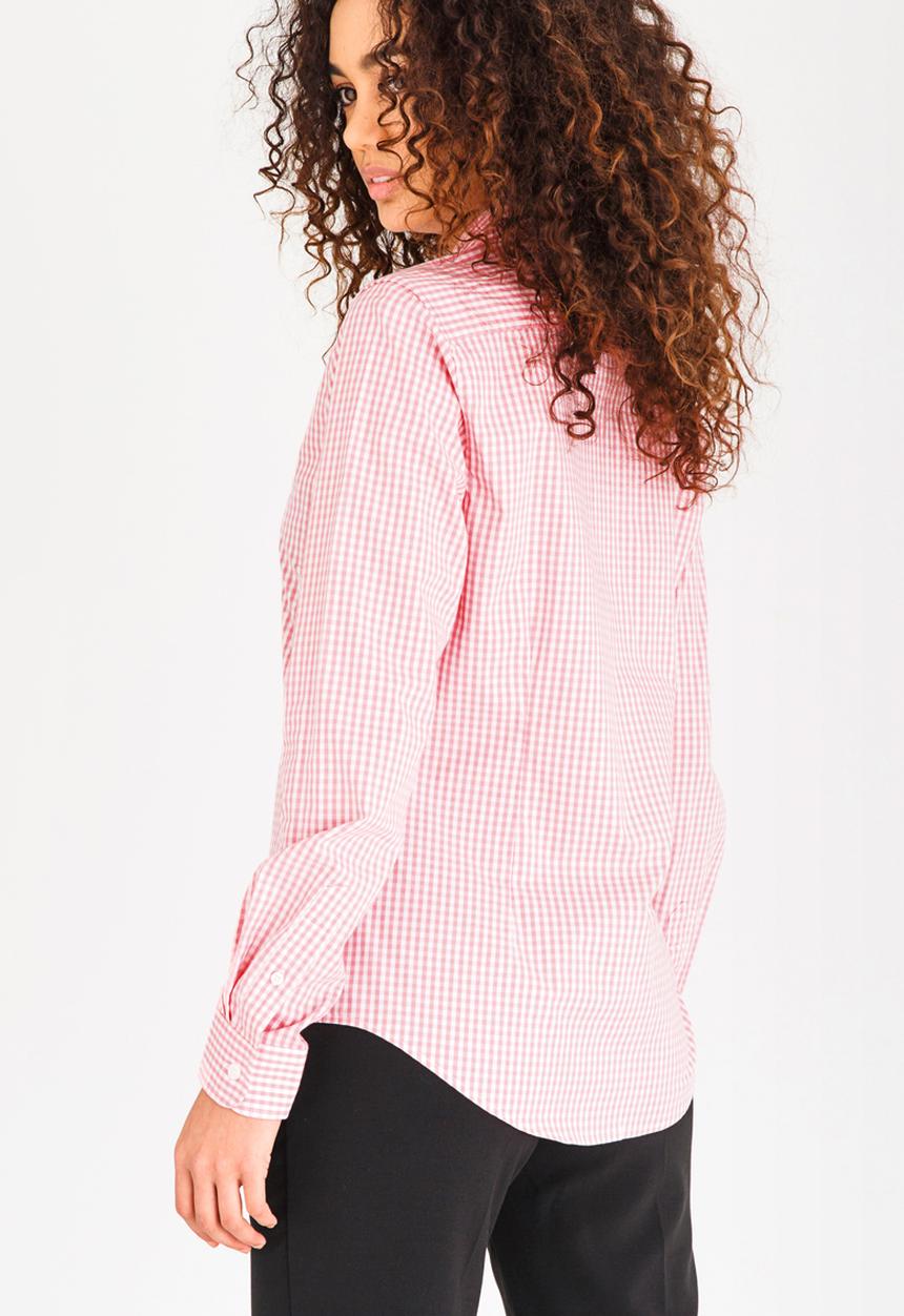 POLO - Aimee Long Sleeved Check Shirt Pale Pink