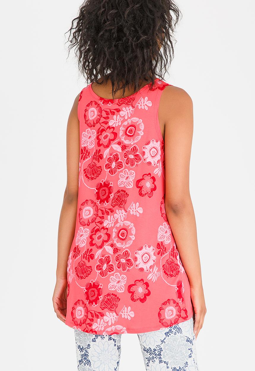 Sway - Long Sassy Top Coral