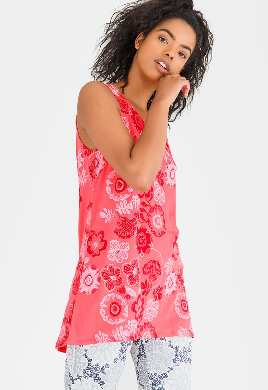 Sway - Long Sassy Top Coral