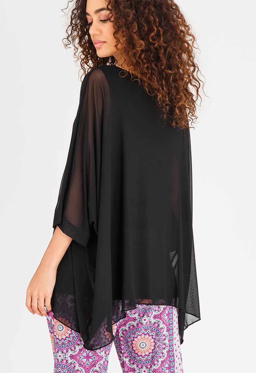 Slick - Sacha Mesh Overlay Top Multi-colour