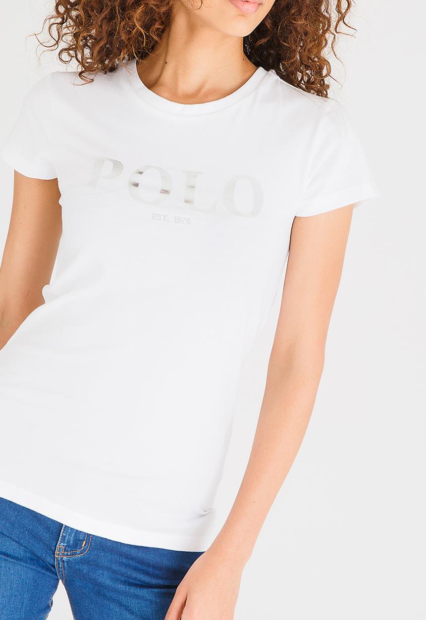 POLO - Robyn Short Sleeve Printed Tee White