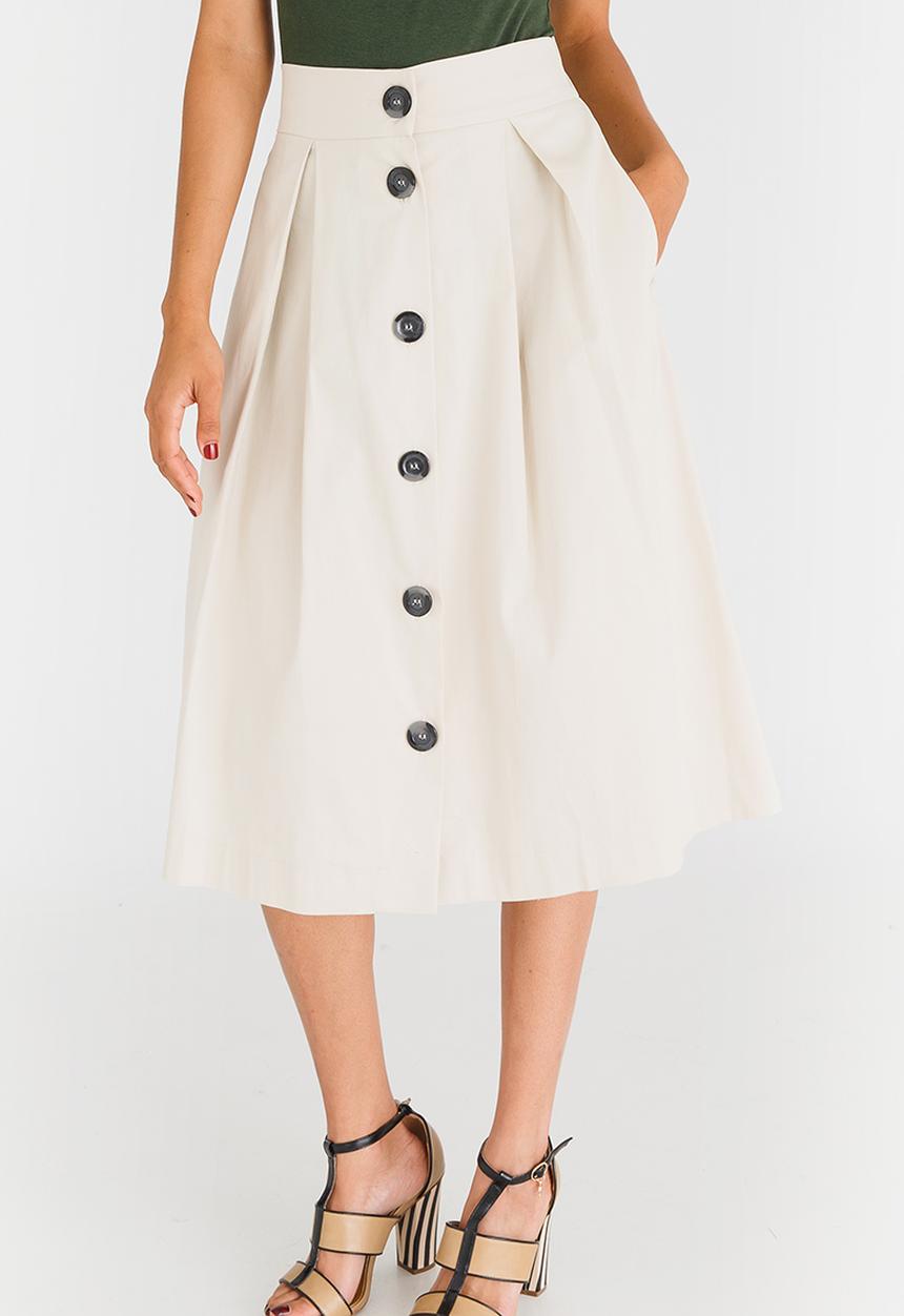 STYLE REPUBLIC - Fit and Flare Skirt Stone