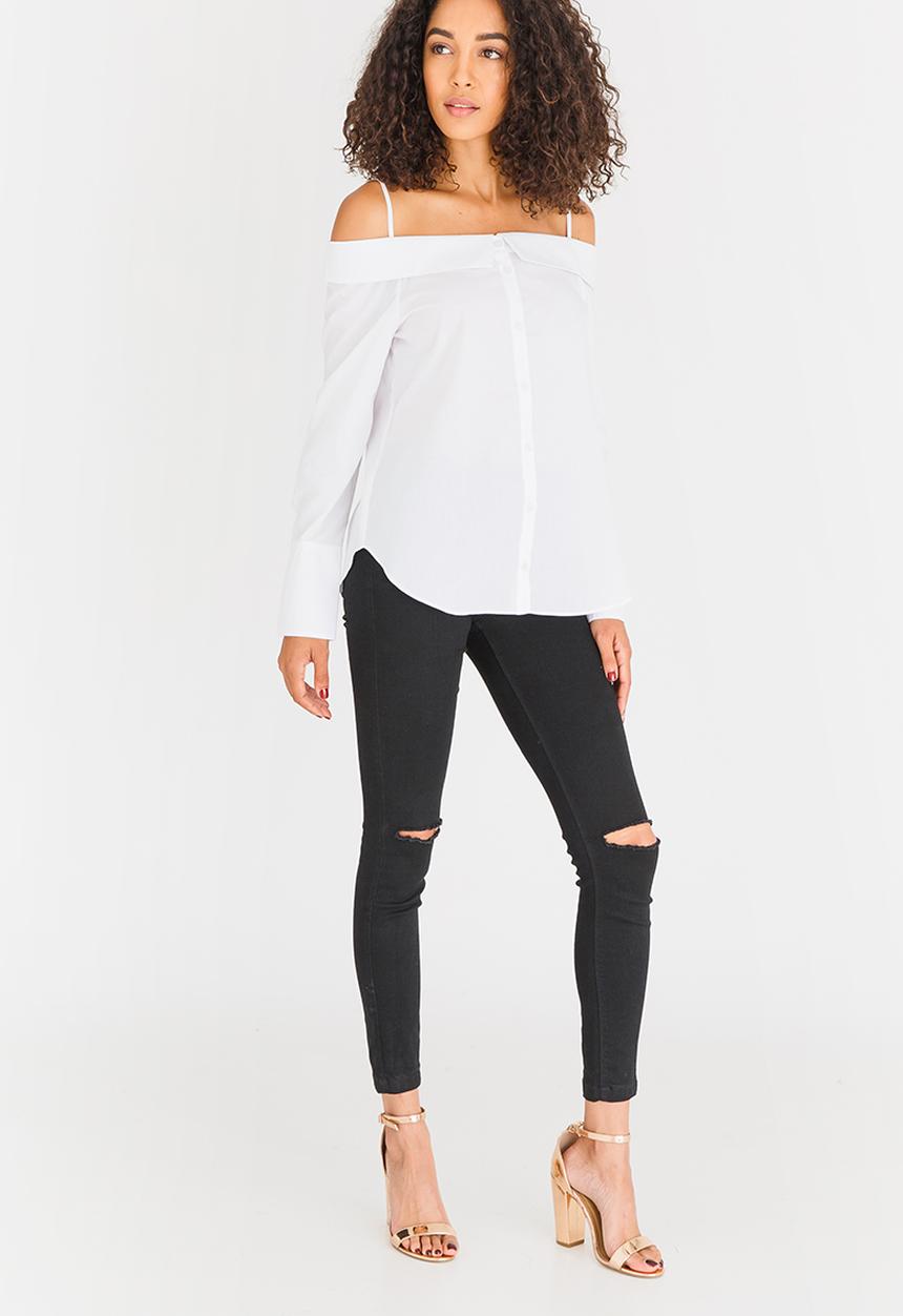 STYLE REPUBLIC - Off the Shoulder Shirt White