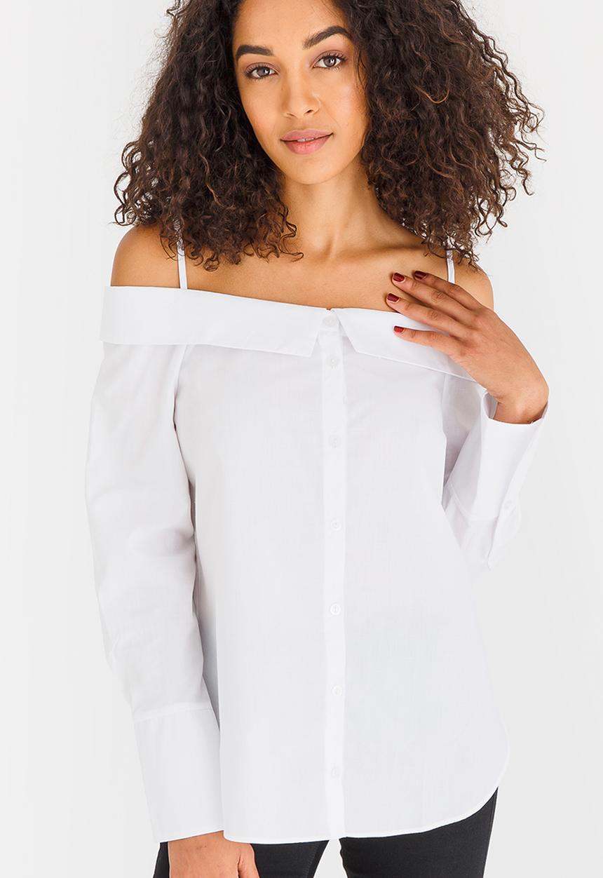 STYLE REPUBLIC - Off the Shoulder Shirt White