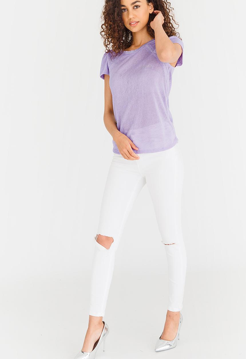 SISSY BOY - Contrast Trim Top Pale Purple