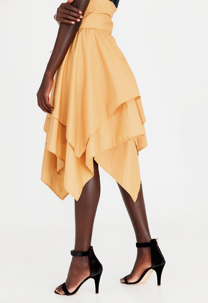 Sober - Victoria High-Waist Corset Skirt Gold