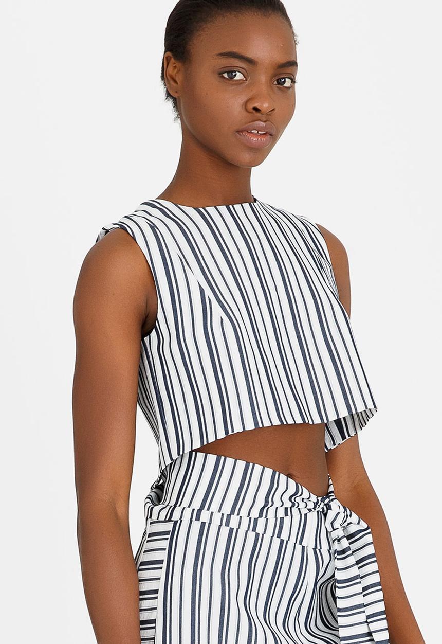 T_niche - Capri Top Navy & White