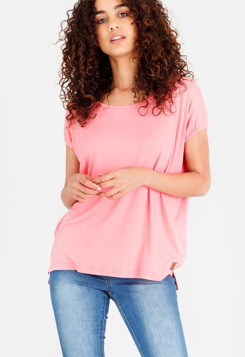 Lizzy - Tavia Ladies Basic Tee Coral