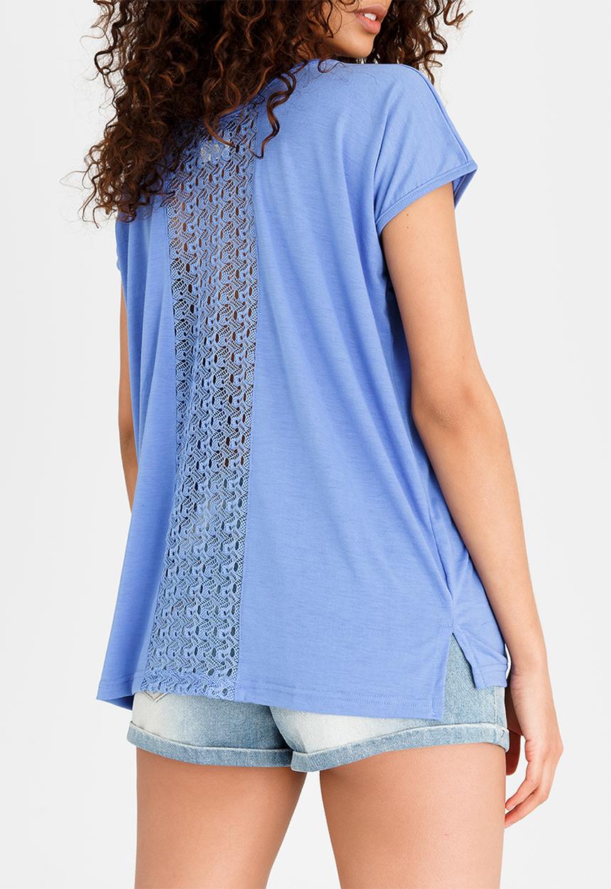 Lizzy - Tavia Ladies Basic Tee Blue