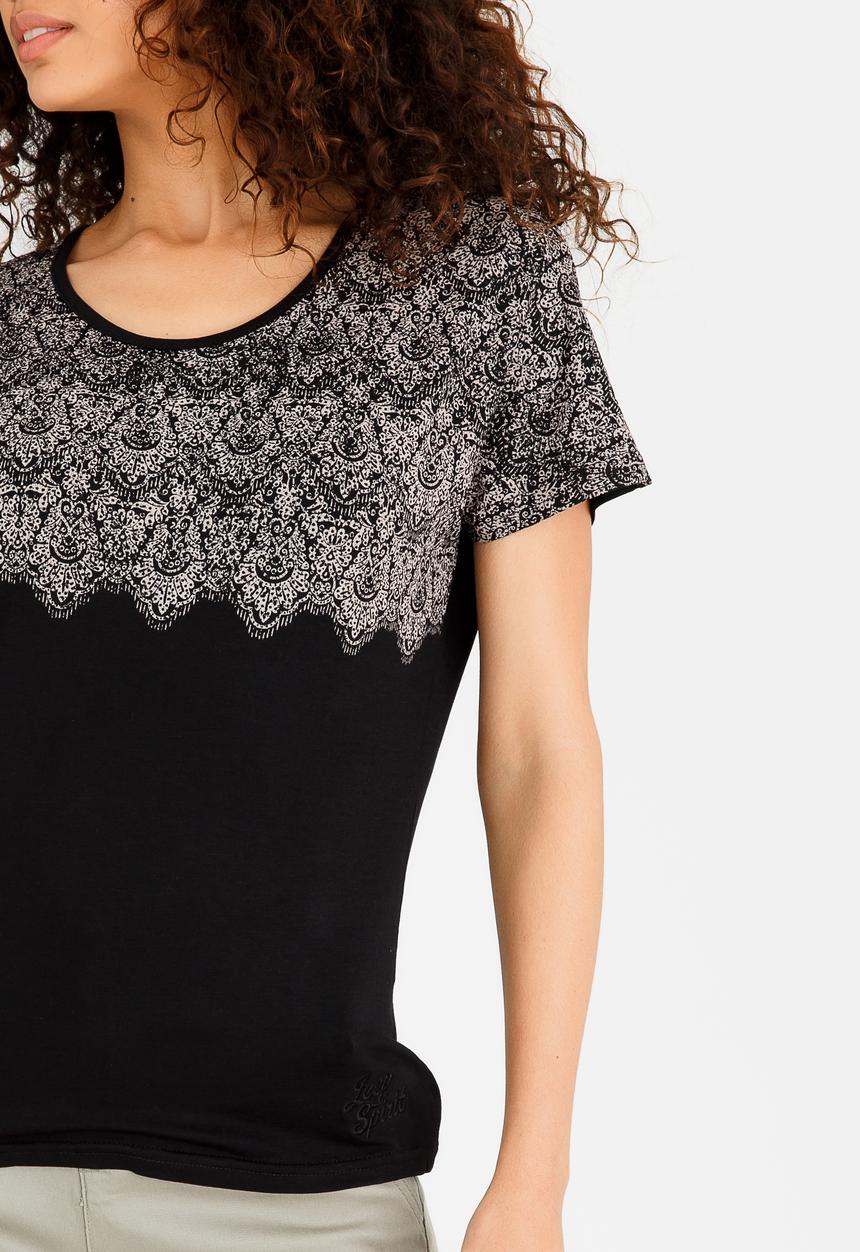 JEEP - Printed Fashion Top Black